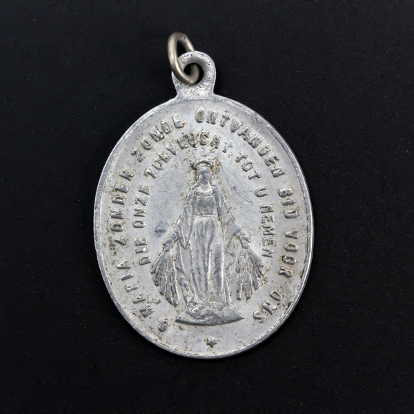 Vintage Saint Cornelius Pray For Us Dutch Religious Medal - Bid Voor Ons