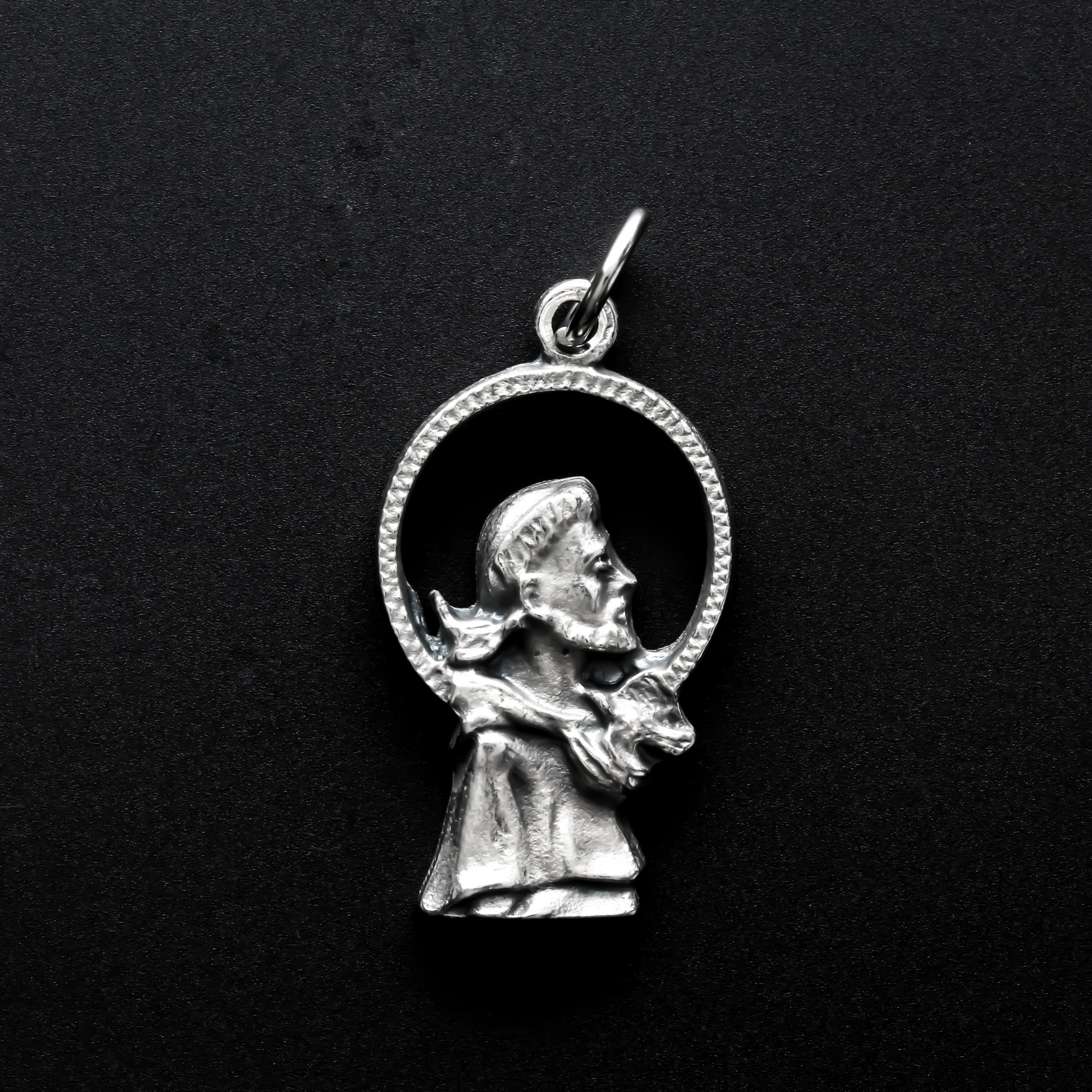 Saint Francis of Assisi silhouette pendant