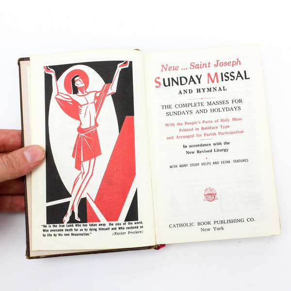 Vintage Saint Joseph Sunday Missal and Hymnal 1966 Complete Masses for Sundays and Holydays Revised Liturgical Calendar