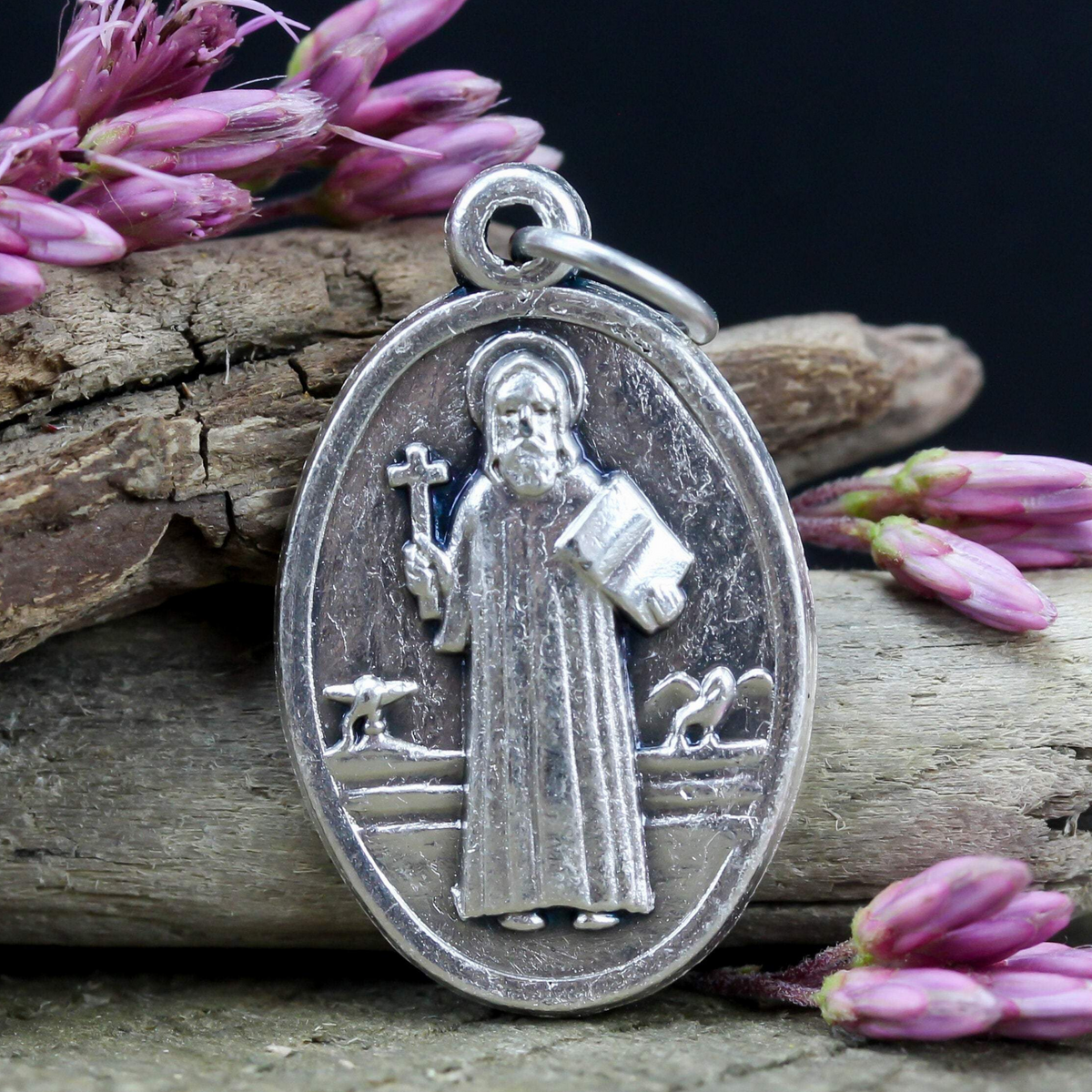 saint benedict one inch die cast medal