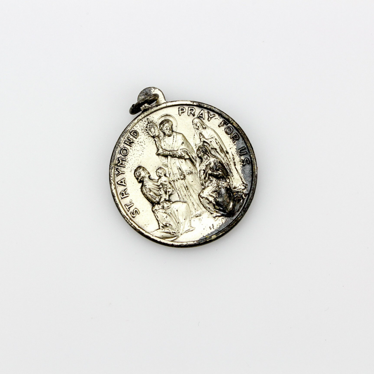 Vintage Saint Raymond and Saint Serapion Pray for Us Medal