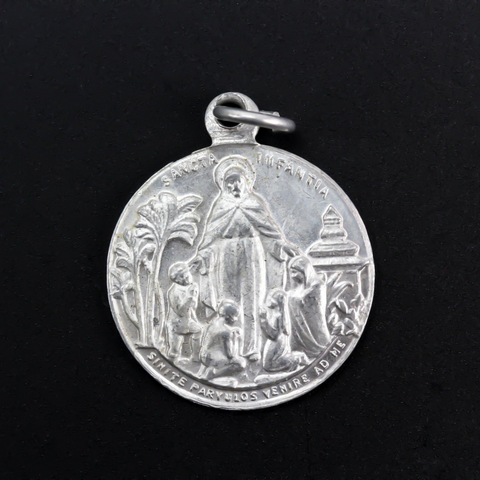 Vintage Sancta Infantia Holy Childhood Missionary Aluminum Medal