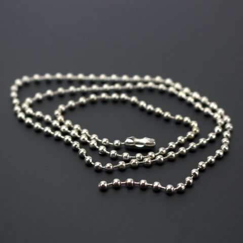 Silver Plated Ball Chain Necklace 18 inch Long