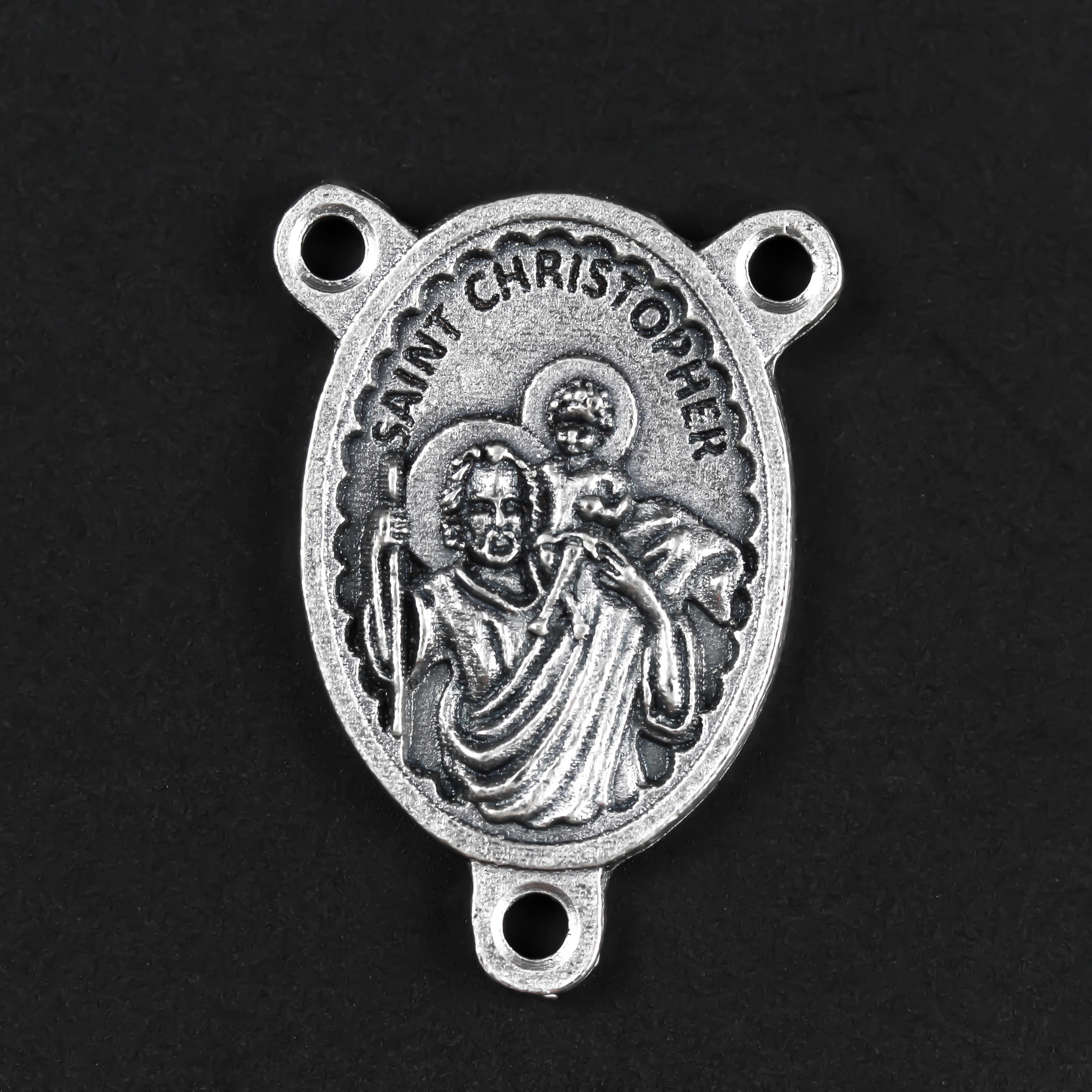 saint christopher rosary centerpiece