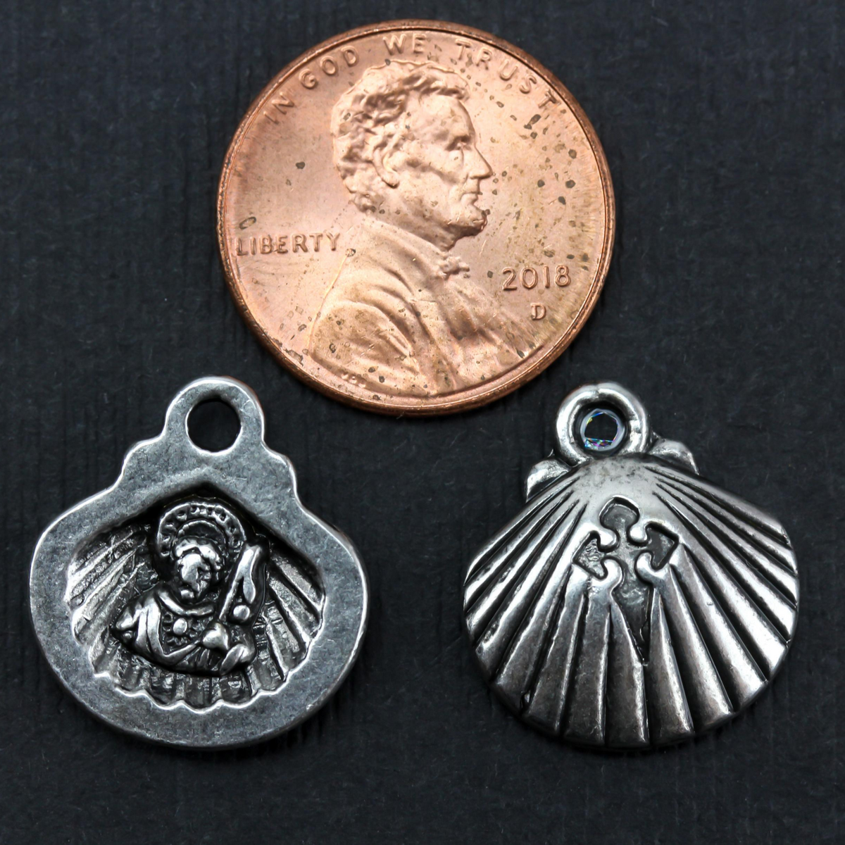 Saint James the Greater Scallop Shell Charms, 10pcs