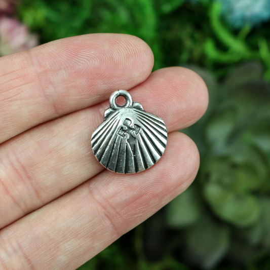saint James the Apostle scallop shell pendant charm
