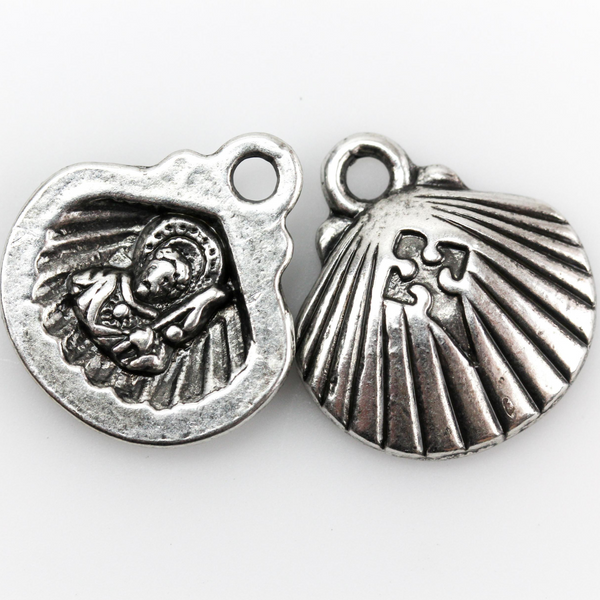 Saint James the Greater Scallop Shell Charms, 10pcs