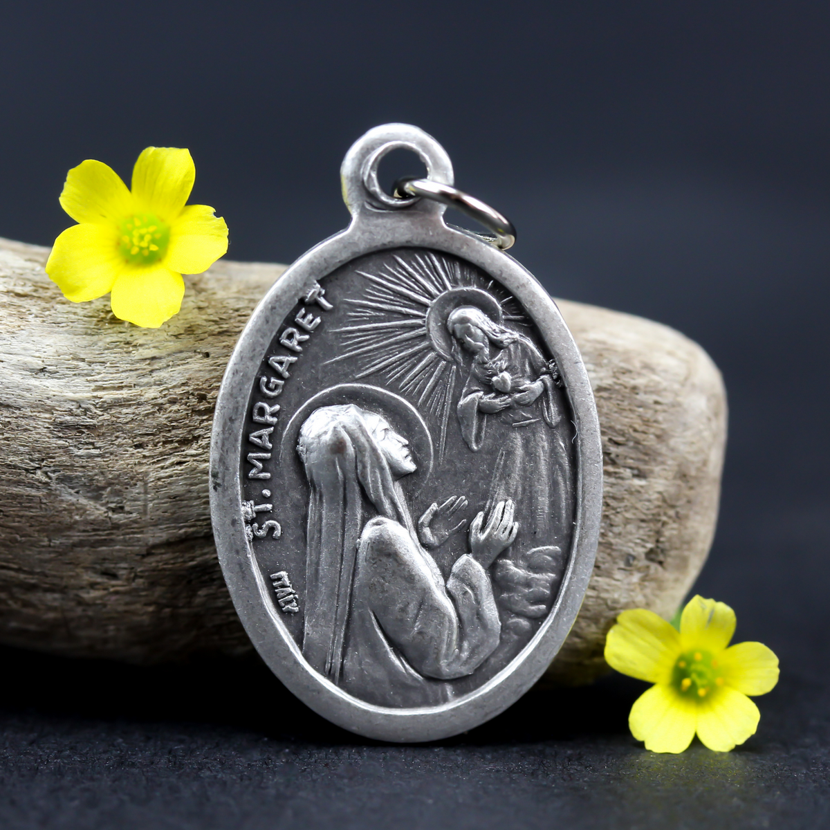 Saint Margaret Mary Alacoque 1 inch die cast medal 