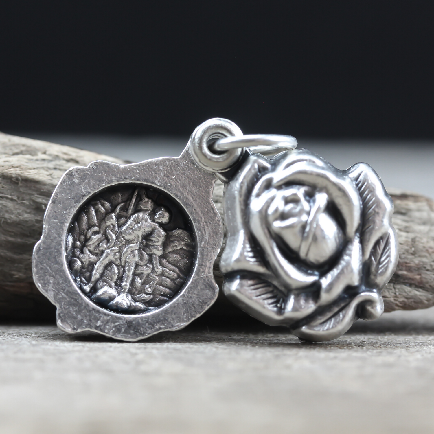saint michael the archangel sliding locket pendant