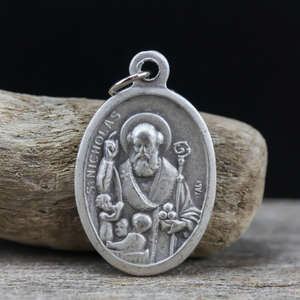 Saint Nicholas oval medal 1" long