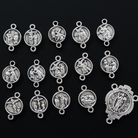 Stations of the Cross Devotional Medals for DIY Rosary or Chaplet