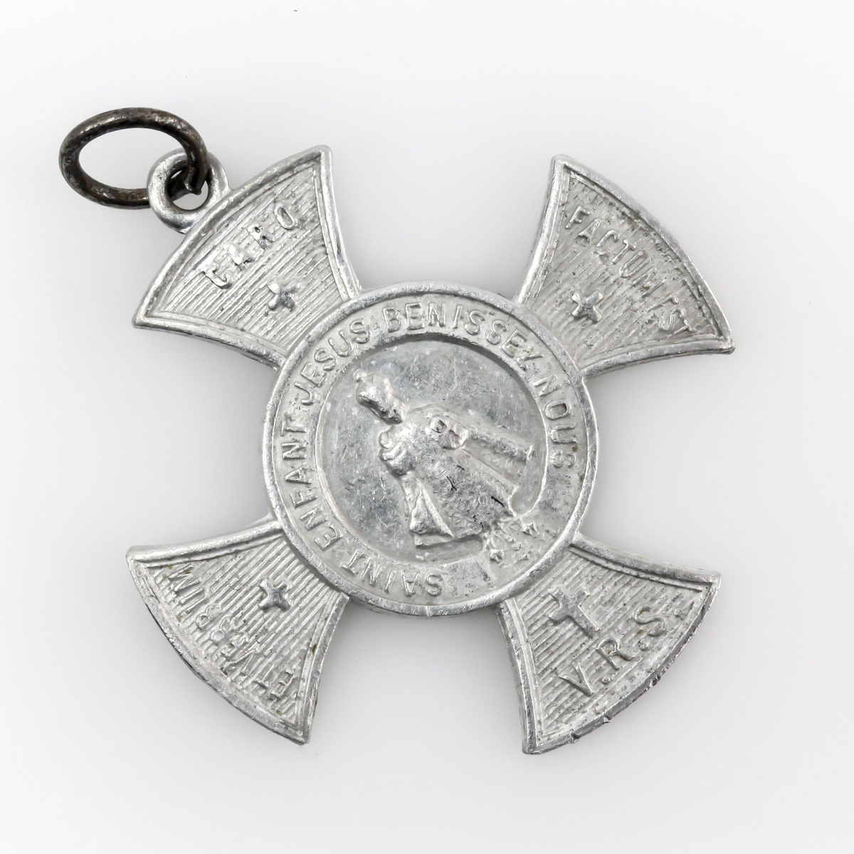 Vintage French Religious Safeguard Cross