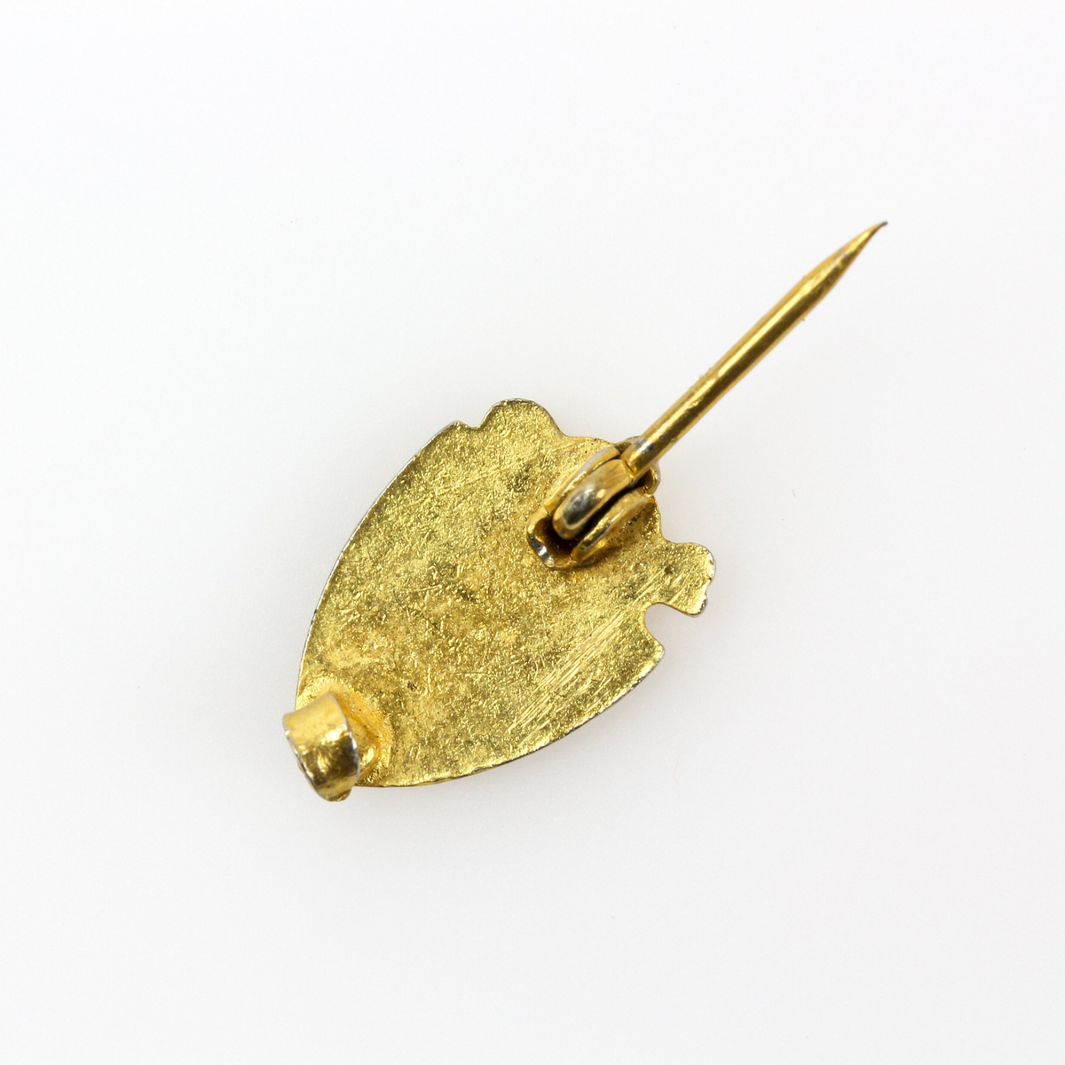 Vintage Religious School Lamp of Learning Brass Lapel Pin