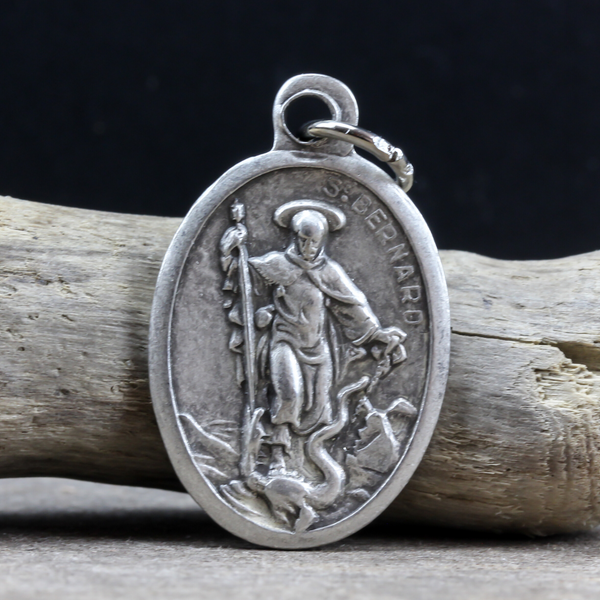 saint bernard of montjoux religious medal