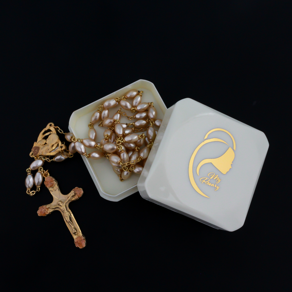Blessed Mother Rosary Box 2-1/2" Square