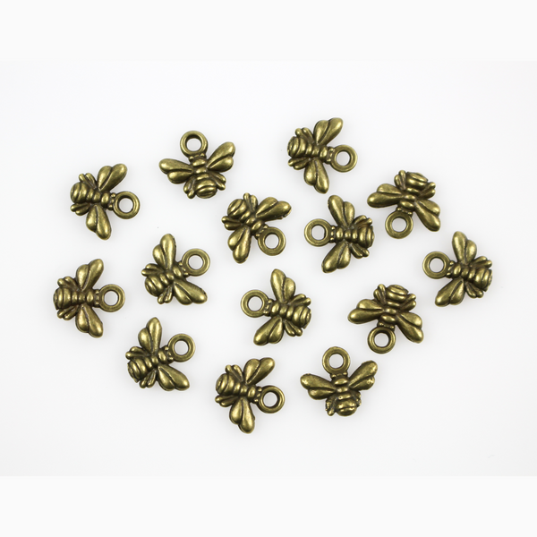Bronze Honeybee Charms - Bumblebee Symbol of Chastity - 25pcs