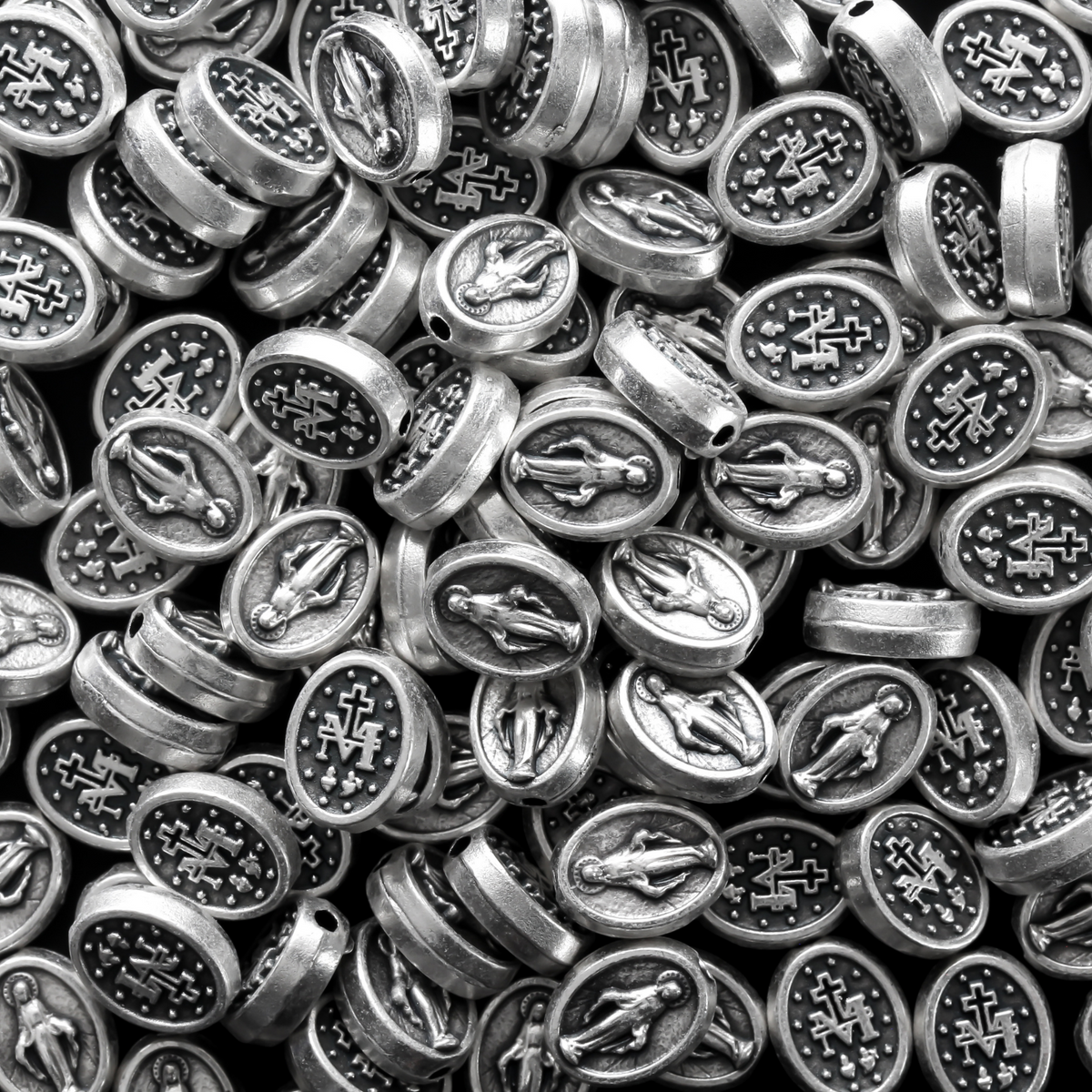 miraculous medal spacer beads for rosaries or bracelets