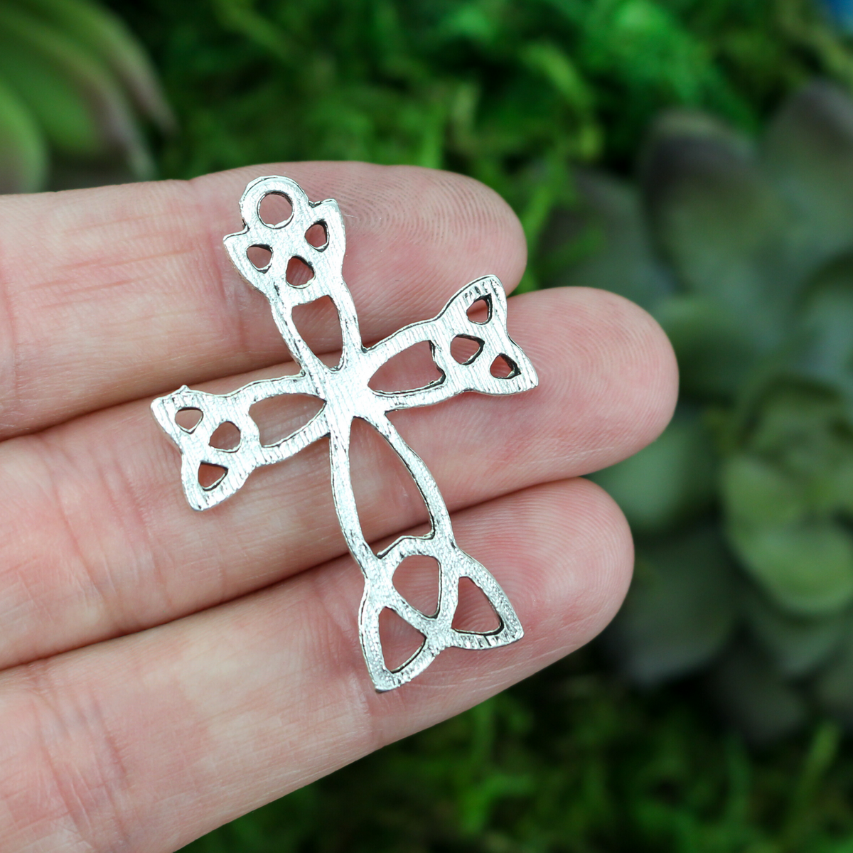 Celtic Cross Pendant with Trinity Knot Triquetra Symbol of Holy Trinity - 5pcs