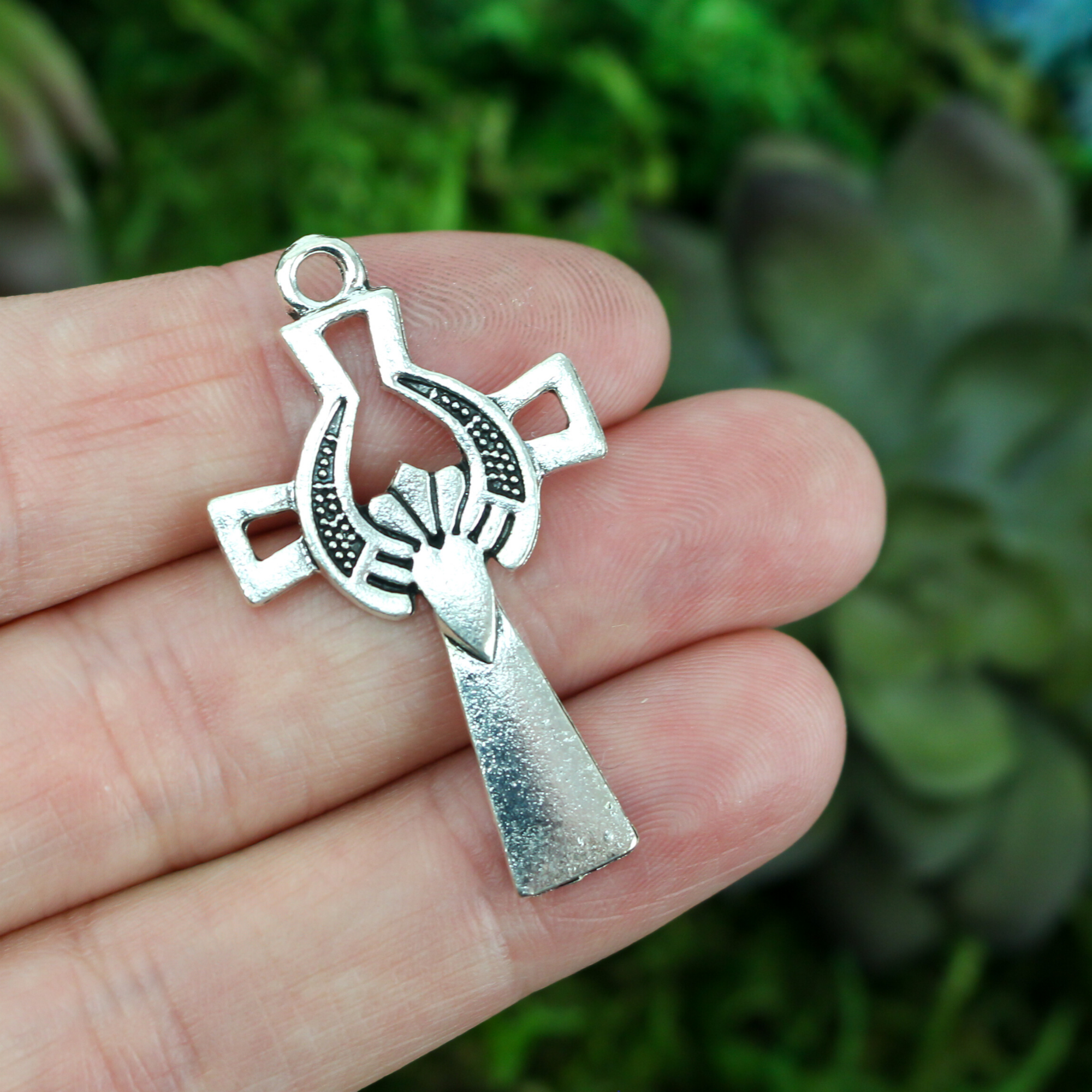 Brenna Claddagh Cross Necklace – Celtic Crystal Design Jewelry