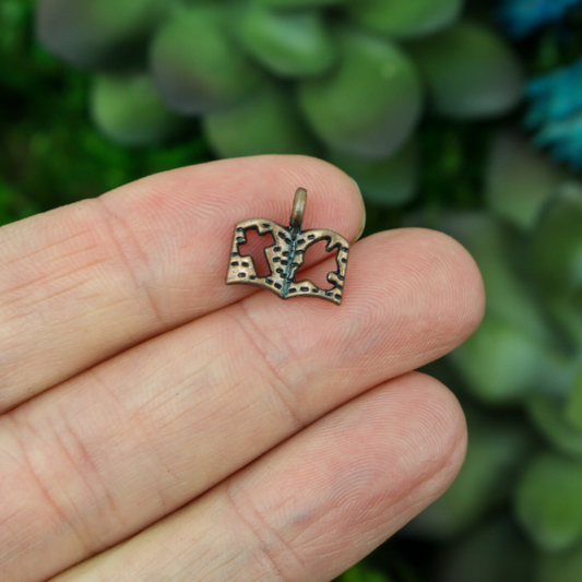25 copper holy bible charms