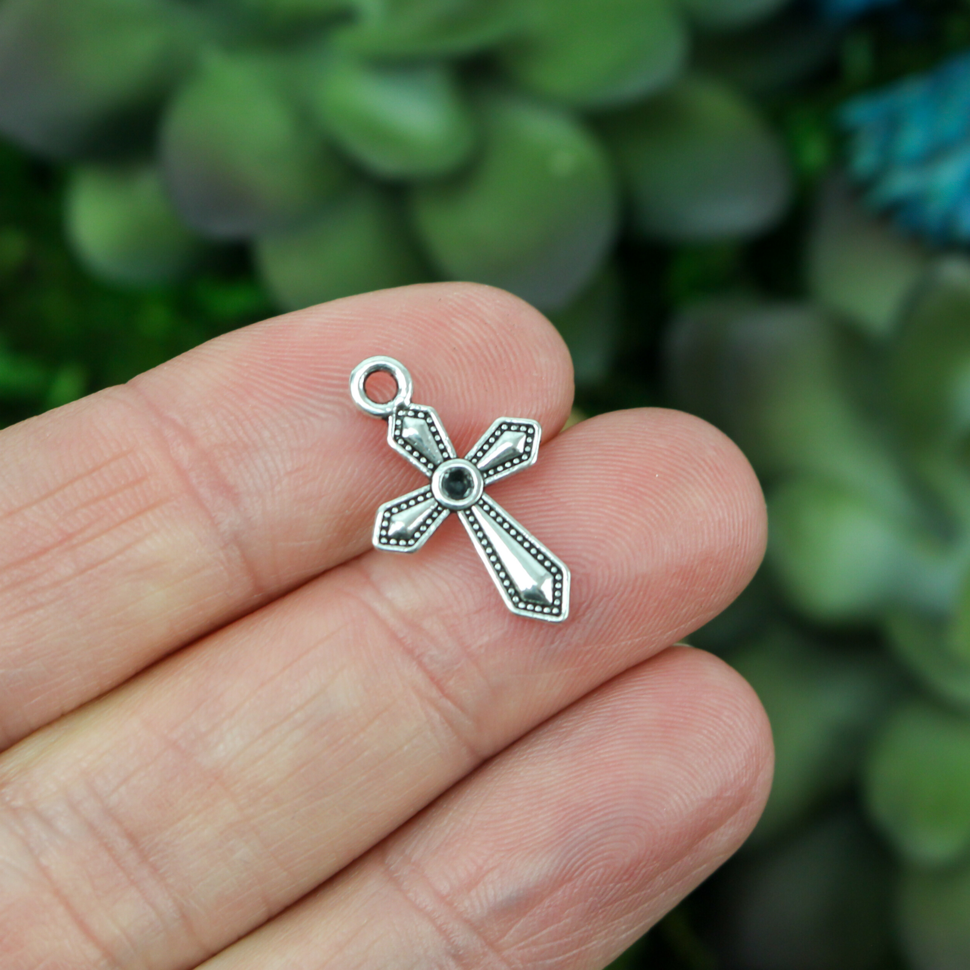 tiny dagger shaped cross charm