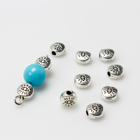 Lampwork Glass Round Evil Eye Beads, 8mm by Bead Landing™, Color: Red Lampwork Glass Round Evil Eye Beads, 8mm by Bead Landing™, Color: Red