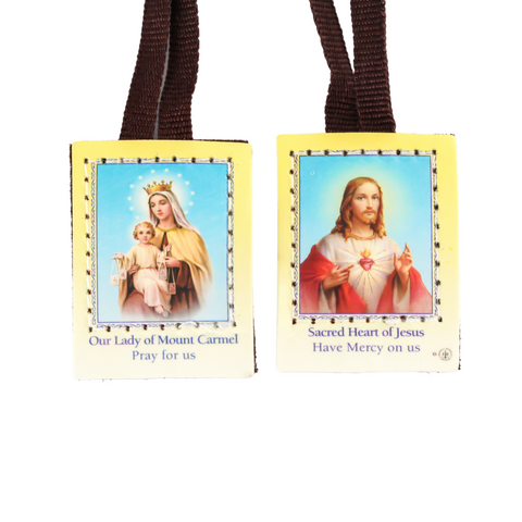Brown Scapular of Our Lady of Mount Carmel -Sacred Heart of Jesus