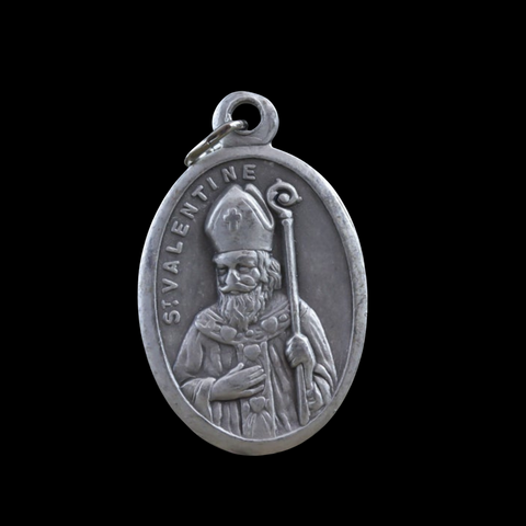saint valentine one inch oval religious medal made in italy