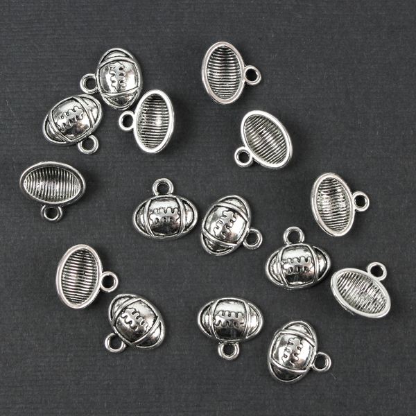 Football Charms - Sports Athlete Themed Jewelry Supplies 25pcs