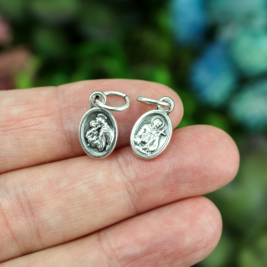 small double medal of saint anthony and saint francis