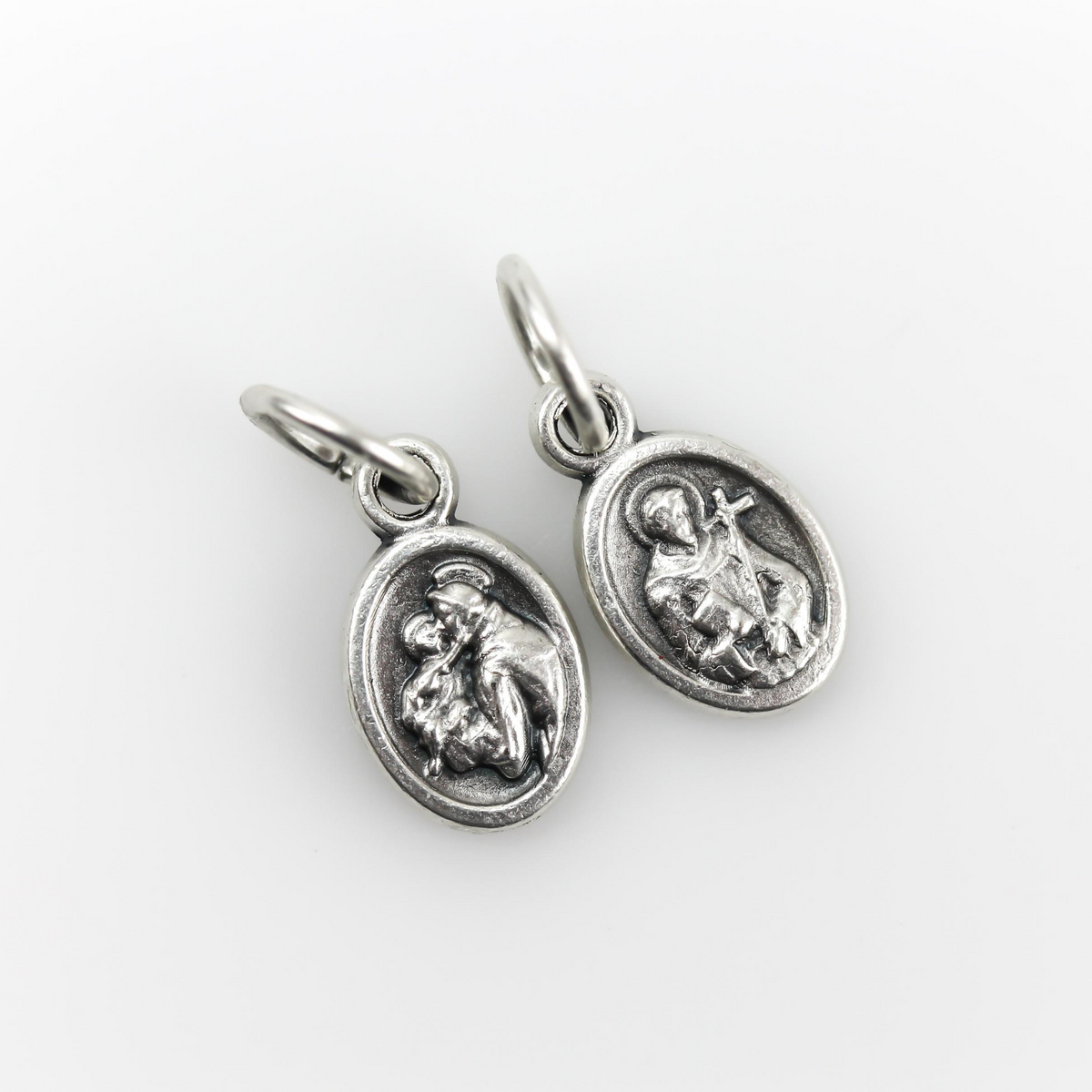 Saint Francis and Saint Anthony Double Sided Mini Medal Made in Italy