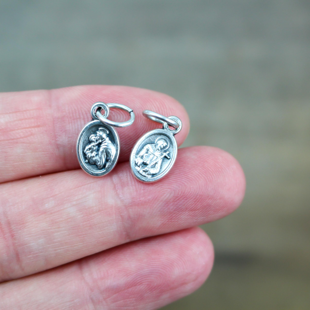 Saint Francis and Saint Anthony Double Sided Mini Medal Made in Italy