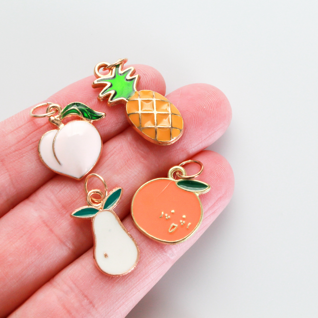 The Twelve Fruits of the Holy Spirit Charm Set - Enamel Fruit Pendants ...
