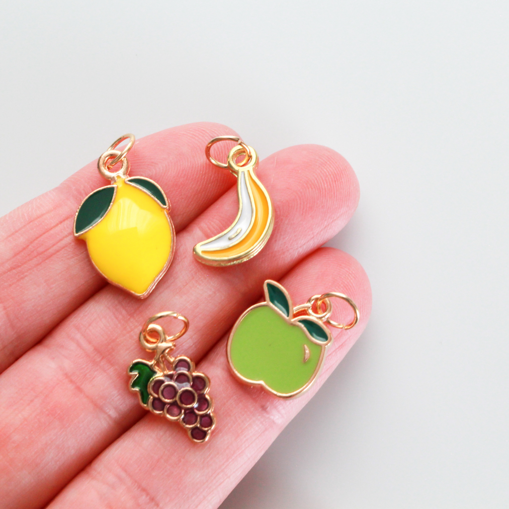 The Twelve Fruits of the Holy Spirit Charm Set - Enamel Fruit Pendants ...