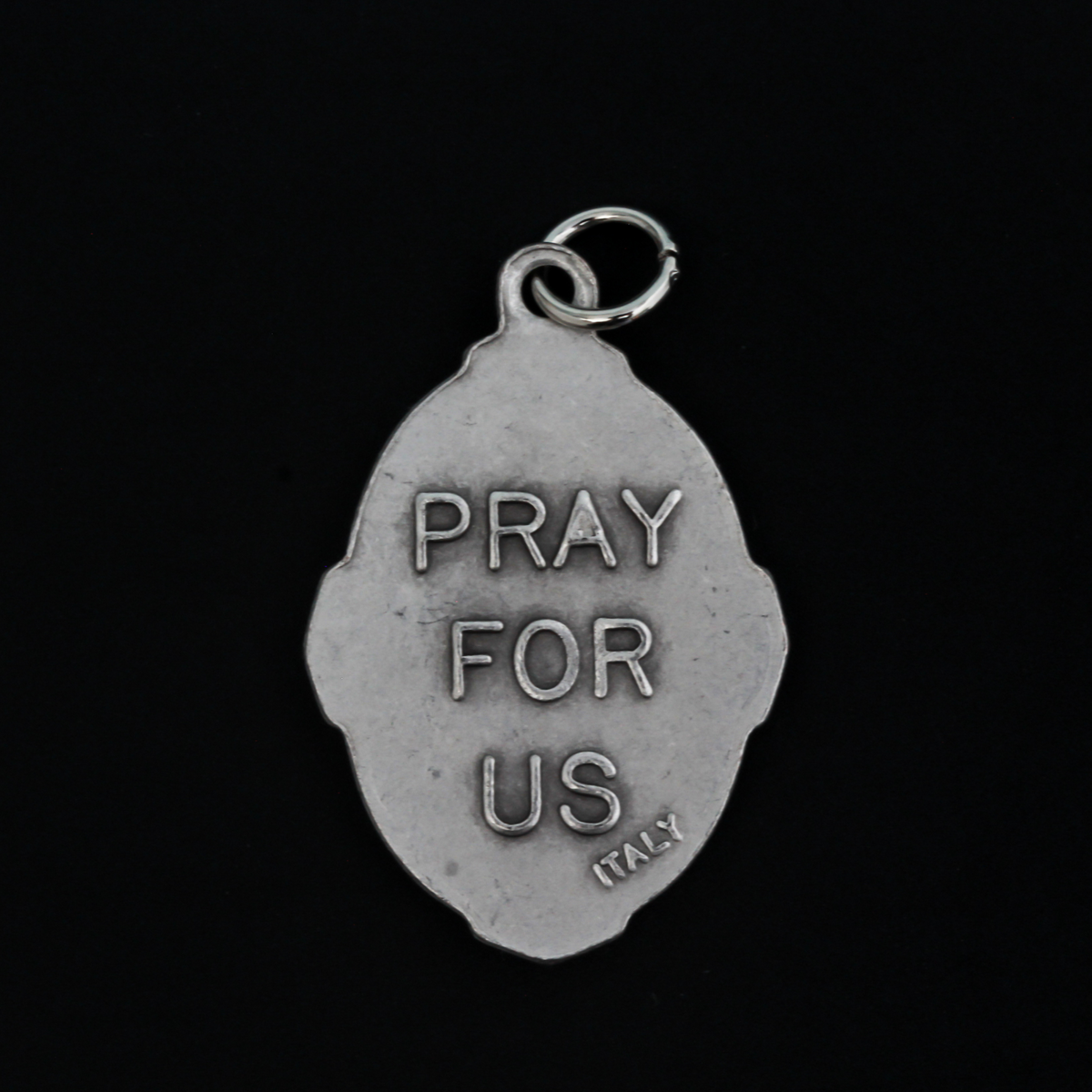 Saint Gerard Majella deluxe ornate medal that depicts the saint holding a cross on the front and "Pray For Us" on the back