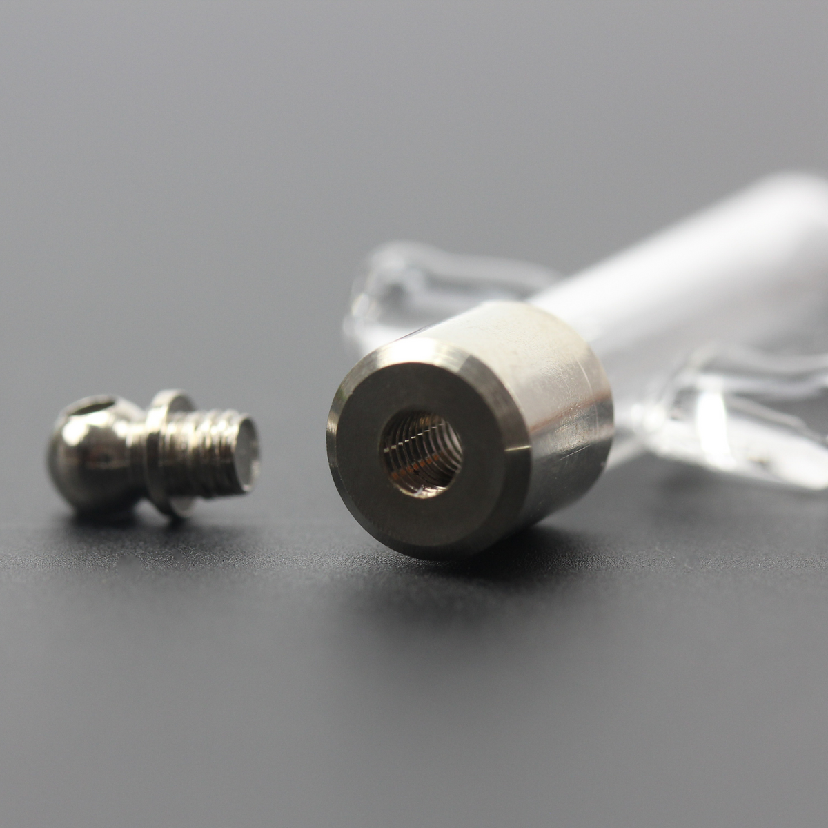 Glass Vial Cross Pendant - Holy Water Container - DIY Wishing Bottle with Screw on Bail 1-3/8" Long