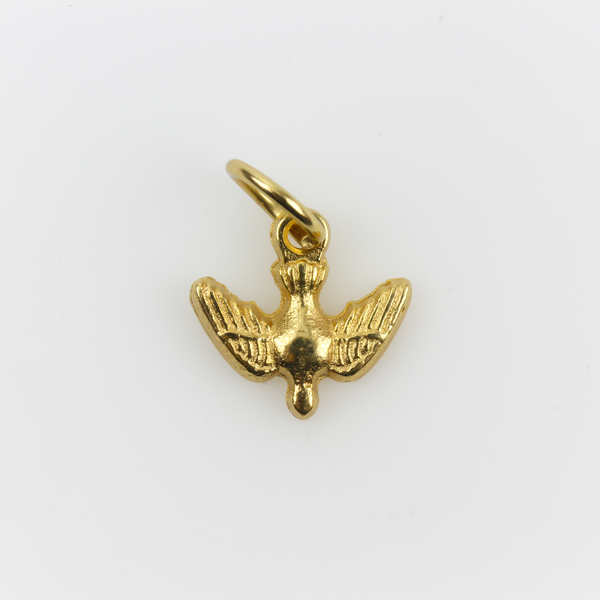 Gold-tone holy spirit dove charm with nice detail. 