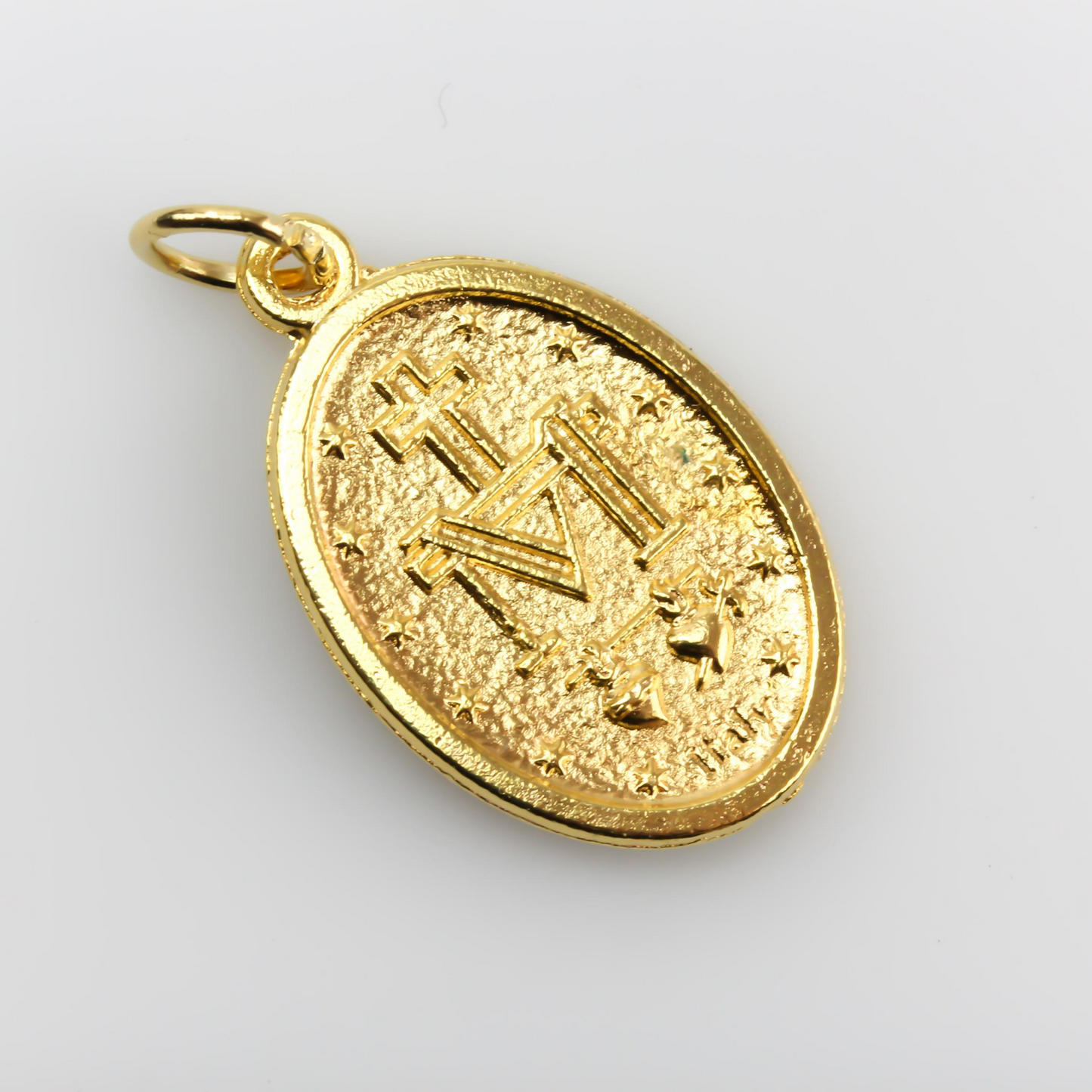 Miraculous Mary Medal in Latin - 1"Gold Plated Medal of the Immaculate Conception
