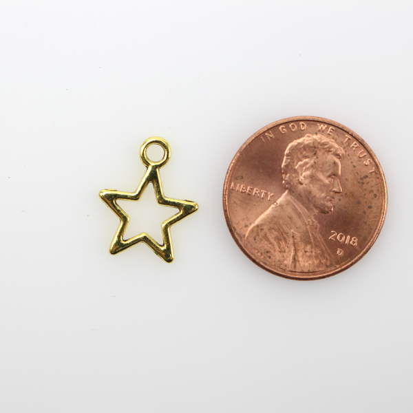 Star Charms Gold in Color - Hollow Cutout Design - 25pcs