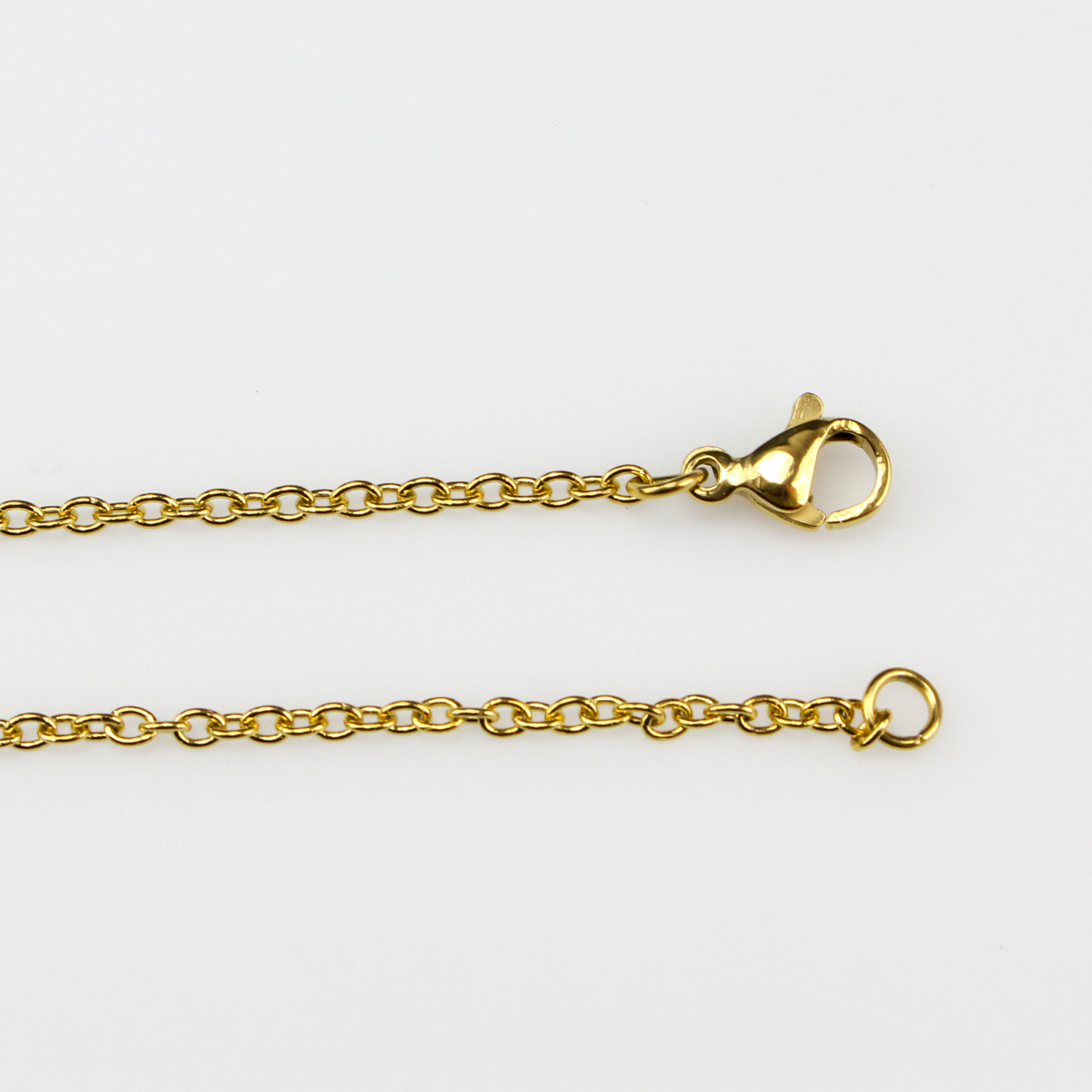 Gold Plated Stainless Steel Link Cable Chain Necklace - 17-3/4" Long