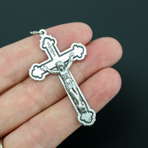 gothic budded style crucifix cross pendant