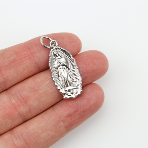 Our Lady of Guadalupe figural pendant charm 28mm x 13mm