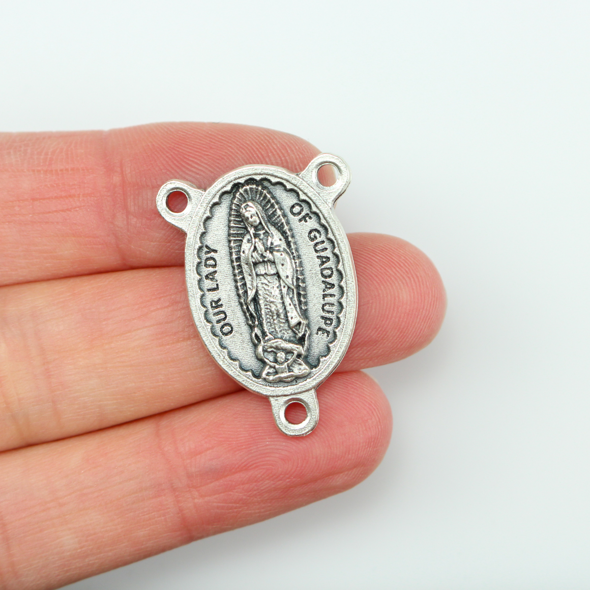 Our Lady of Guadalupe Rosary Centerpiece - Pray For Us - Made in Italy