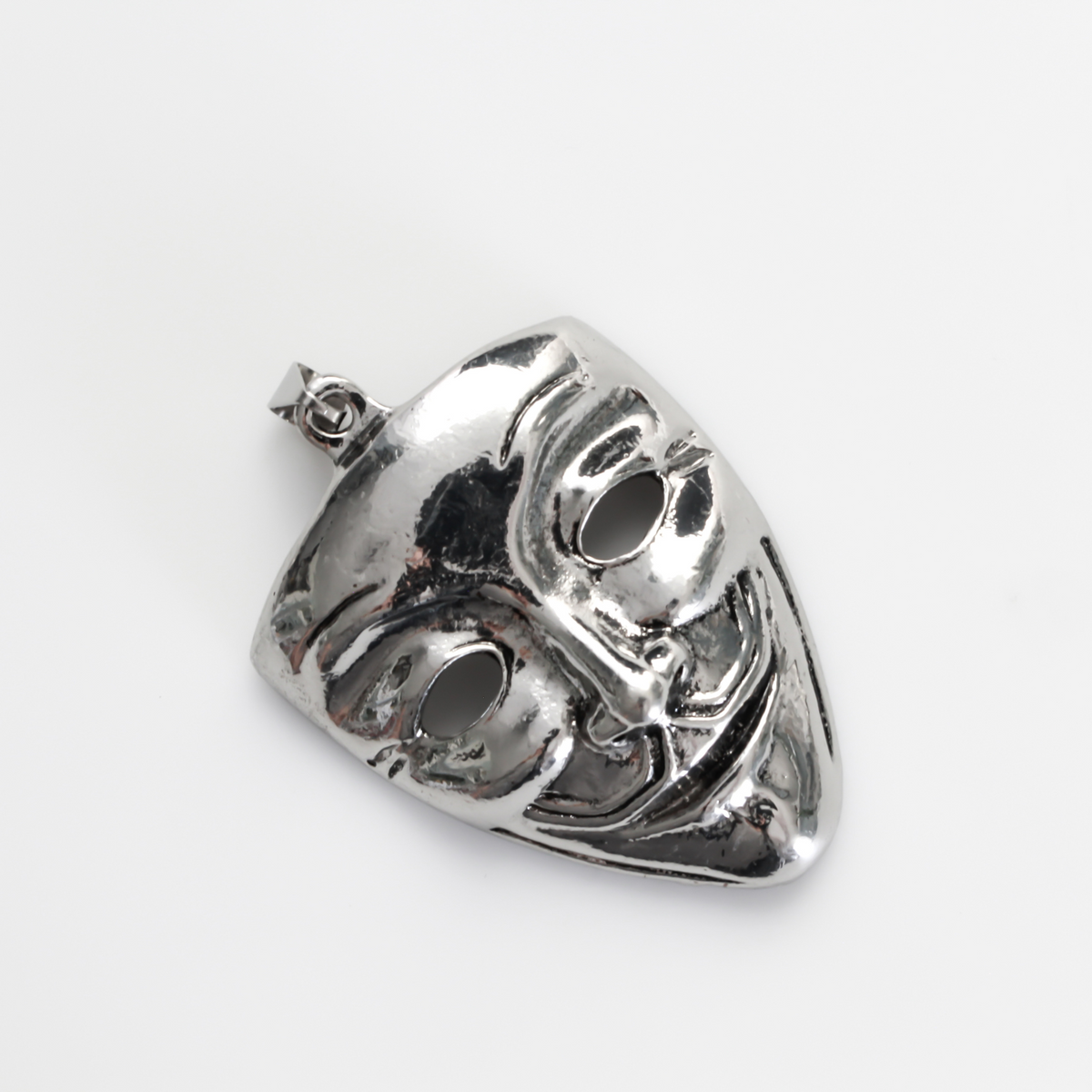 Large Guy Fawkes (Anonymous) Mask necklace pendant.