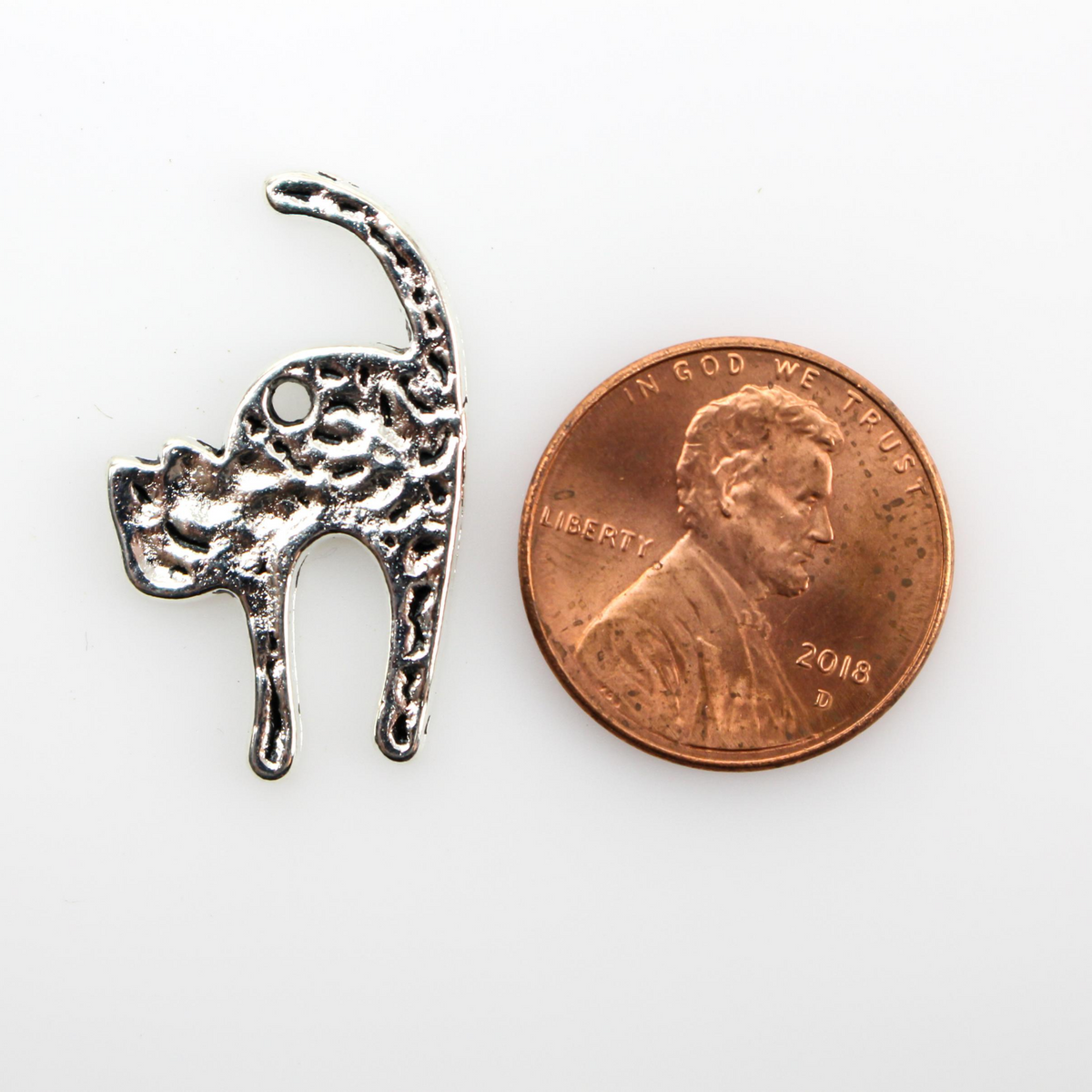 Halloween Cat Charms with Arched Back - Symbol of Curiosity 25pcs