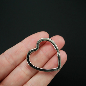 Heart shaped split key ring