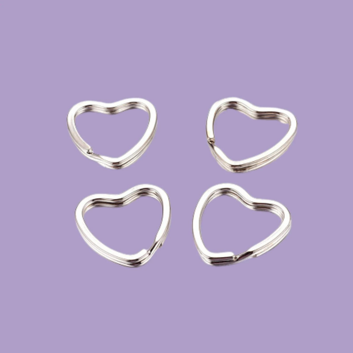 Heart shaped split key ring