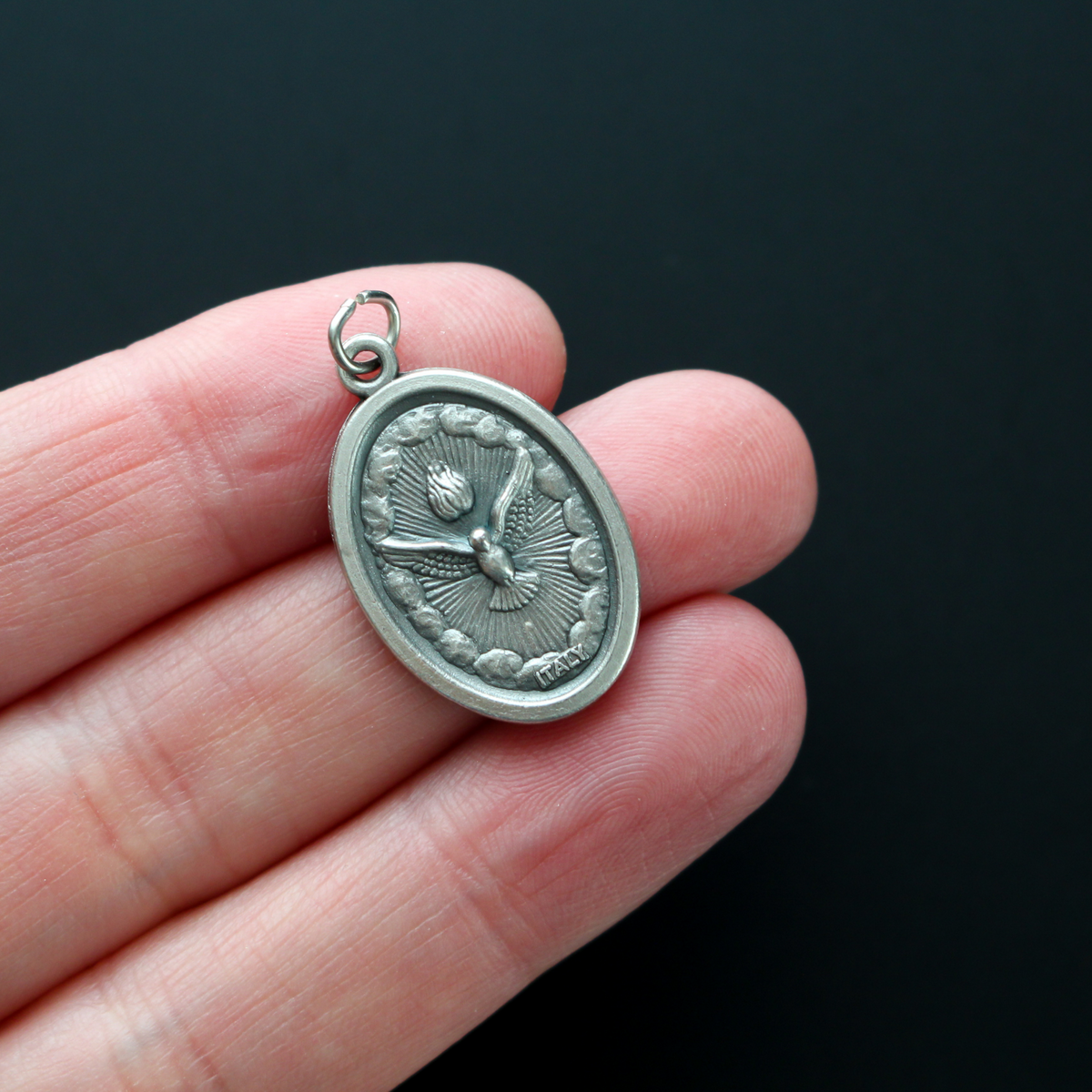 Holy Family with Holy Spirit Medal