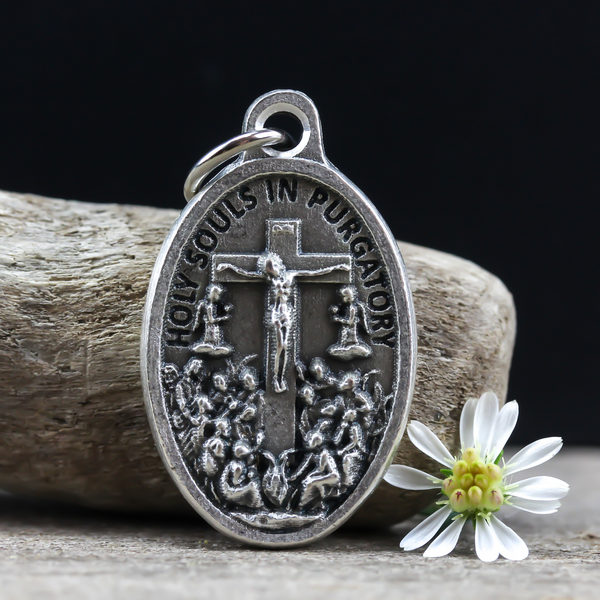 holy souls in purgatory religious medal made in italy