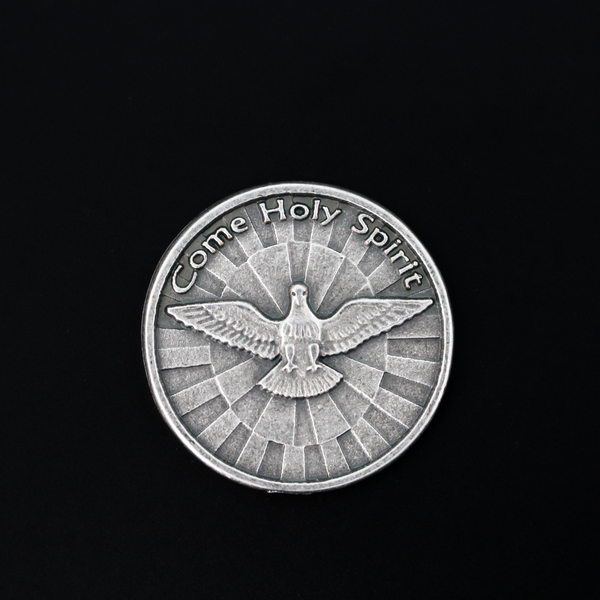holy spirit prayer pocket token 1-3/16" in diameter (30mm)